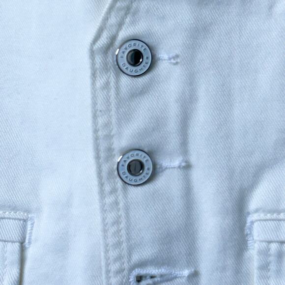 FAVORITE DAUGHTER The Poppy White Denim Western Vest-Size S - Picture 6 of 8